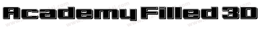 Academy Filled 3D字体转换